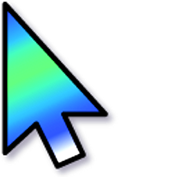 Green and Blue Earth Gradient Arrow Cursor