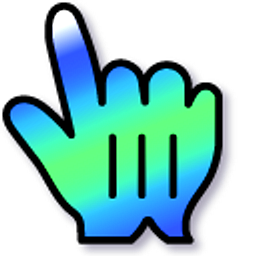 Green and Blue Earth Gradient Hand Cursor
