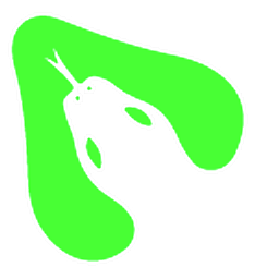 Green and White Snake Arrow Cursor