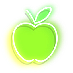 Green Apple Neon Arrow Cursor