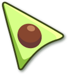 Green Avocado on Green Background Arrow Cursor