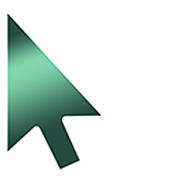 Green Bottle Glass Gradient Arrow Cursor