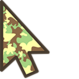 Green Brown Camo Arrow Cursor