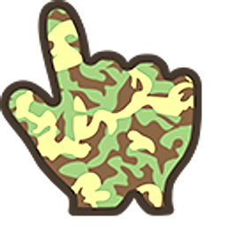 Green Brown Camo Hand Cursor