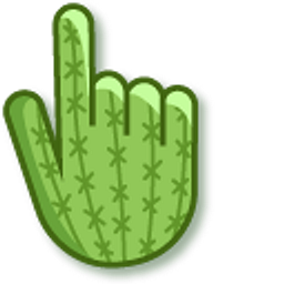 Green Cactus Pattern Green Hand Cursor