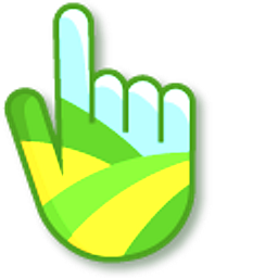 Green Grass and Yellow Flower Fields Hand Cursor