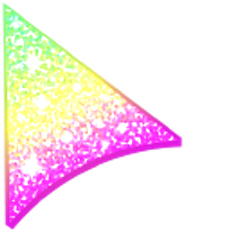 Green Pink Ice Cream Glitter Arrow Cursor