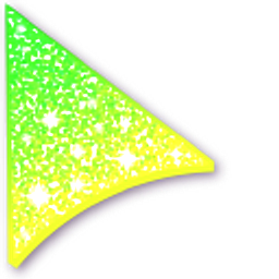 Green Summer Grass Glitter Arrow Cursor