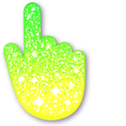 Green Summer Grass Glitter Hand Cursor