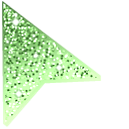 Green Tea Glitter Arrow Cursor