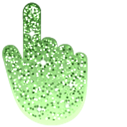 Green Tea Glitter Hand Cursor