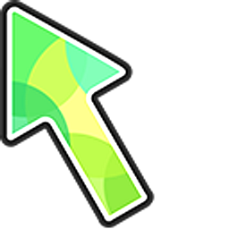 Green Victory Hand Arrow Cursor