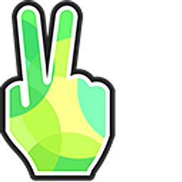 Green Victory Hand Hand Cursor