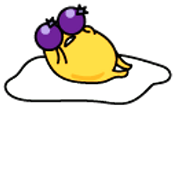 Gudetama and Blueberry Yellow and Purple Hand Cursor 