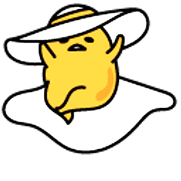 Gudetama in Beach Hat White Yellow Hand Cursor