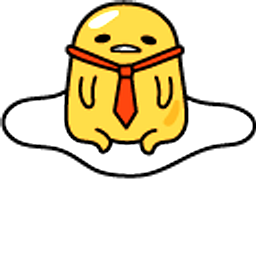 Gudetama in Red Tie Yellow Hand Cursor