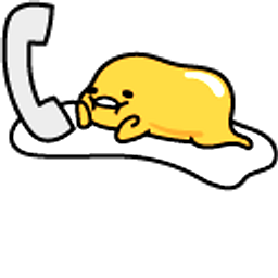 Gudetama on the Phone Gray Orange Yellow Hand Cursor