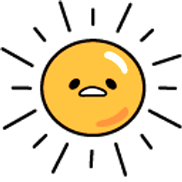 Gudetama Sun and Light Bulb Orange Hand Cursor