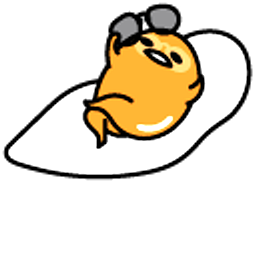 Gudetama with Sunglasses Sunbathes Yellow Hand Cursor