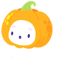 Halloween Ghosts  Broom and Pumpkin Orange Arrow Cursor