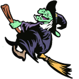 Halloween Witch on Broomstick Arrow Cursor