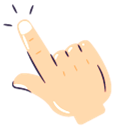 Hand Yellow Pink Beige Arrow Cursor