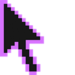 Heliotrope Pixel Arrow Cursor