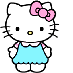 Hello Kitty and a Pink Beach Ball Blue Hand Cursor