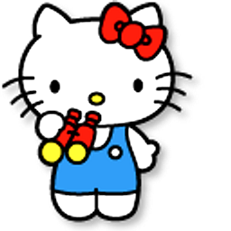 Hello Kitty and an Airplane Blue Hand Cursor