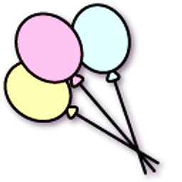Hello Kitty and Balloons Pink Blue Yellow Arrow Cursor