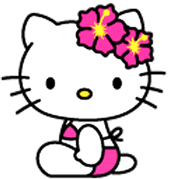 Hello Kitty and Coconut Cocktail Pink Brown Hand Cursor
