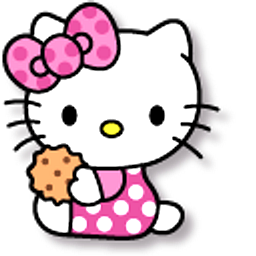 Hello Kitty and Cookies Brown Hand Cursor