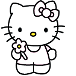 Hello Kitty and Pink Flower Pink Hand Cursor