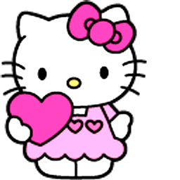 Hello Kitty and Pink Hearts Hand Cursor