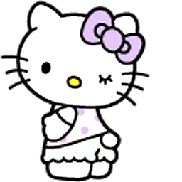 Hello Kitty and Teddy Bear Pink White Hand Cursor