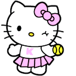 Hello Kitty Tennis Pink Hand Cursor
