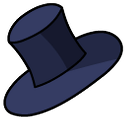 Henry Stickmin Earrings and Top Hat Blue Arrow Cursor