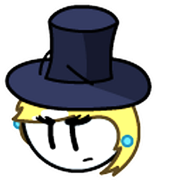 Henry Stickmin Earrings and Top Hat Blue Hand Cursor