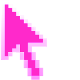 Hot Pink Pixel Pink Arrow Cursor