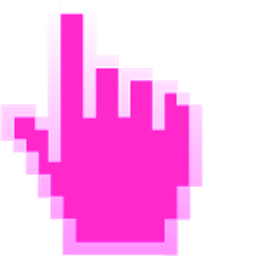 Hot Pink Pixel Pink Hand Cursor