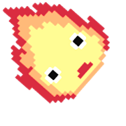 Howl's Moving Castle Calcifer Pixel Fire Orange Arrow Cursor