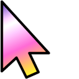 Ice Fruit Cocktail Gradient Orange Purple Pink Arrow Cursor