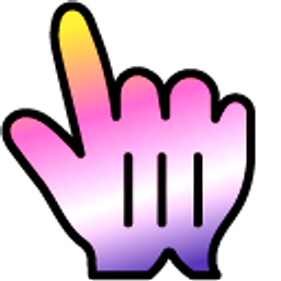 Ice Fruit Cocktail Gradient Orange Purple Pink Hand Cursor
