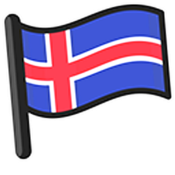 Iceland Flag Hand Cursor