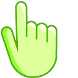 Inchworm Green Hand Cursor