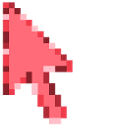 Indian Red Pixel Arrow Cursor