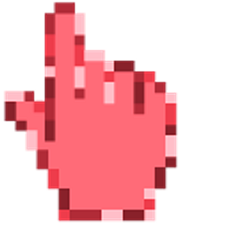Indian Red Pixel Hand Cursor
