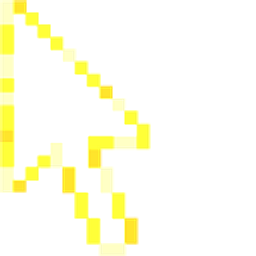Ivory Yellow Pixel Arrow Cursor