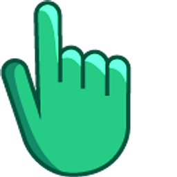 Jade Green Hand Cursor