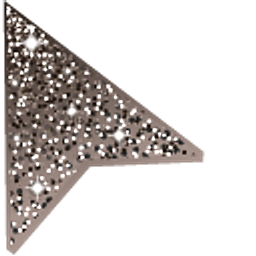 Jet Black Glitter Arrow Cursor
